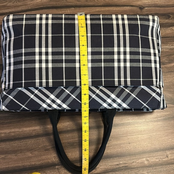 Burberry Navy Plaid Overnight Bag - Picture 6 of 6